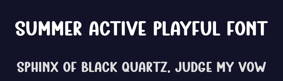 Summer Active Playful Font by freshtypeink — Display Font — thumbnail 2