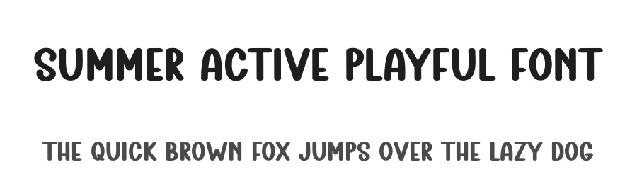 Summer Active Playful Font by freshtypeink — Display Font