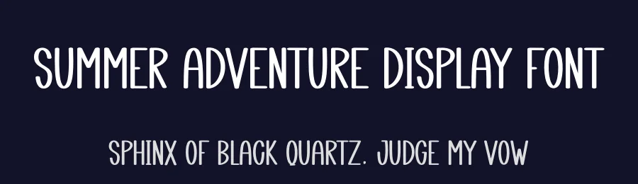 Summer Adventure Display Font by creativeletter — Display Font — thumbnail 2