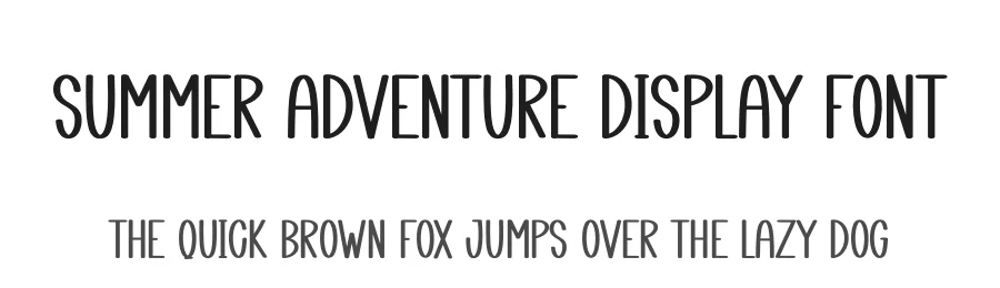 Summer Adventure Display Font by creativeletter — Display Font