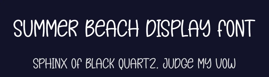 Summer Beach Display Font by creativeletter — Display Font — thumbnail 2