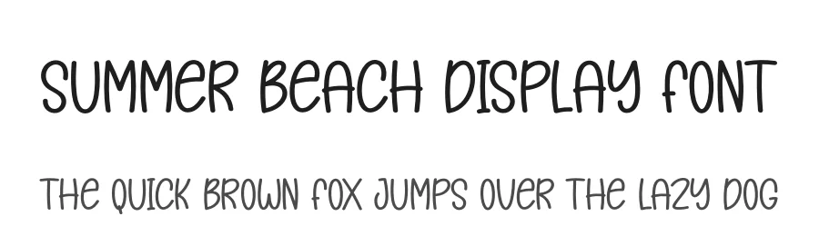 Summer Beach Display Font by creativeletter — Display Font