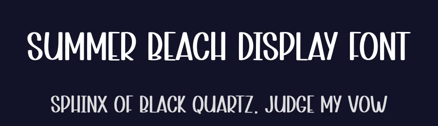 Summer Beach Display Font by andikastudio — Display Font — thumbnail 2