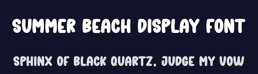 Summer Beach Display Font by creativeletter — Display Font — thumbnail 2