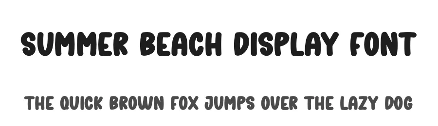 Summer Beach Display Font by creativeletter — Display Font
