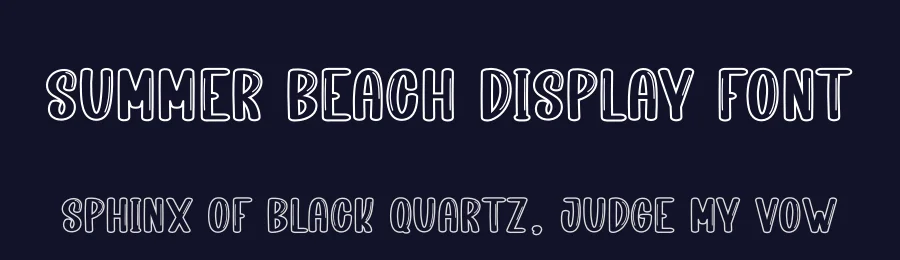 Summer Beach Display Font by creativeletter — Display Font — thumbnail 2