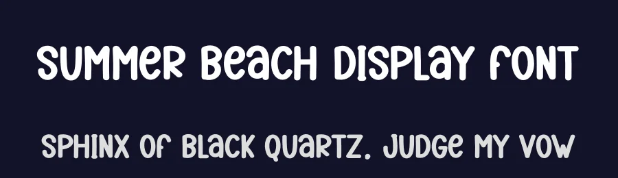 Summer Beach Display Font by creativeletter — Display Font — thumbnail 2