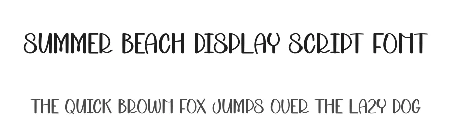 Summer Beach Display Script Font by andikastudio — Display Font