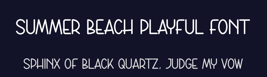 Summer Beach Playful Font by andikastudio — Display Font — thumbnail 2