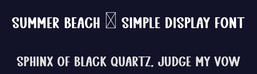 Summer Beach – Simple Display Font by freshtypeink — Display Font — thumbnail 2