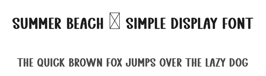 Summer Beach – Simple Display Font by freshtypeink — Display Font