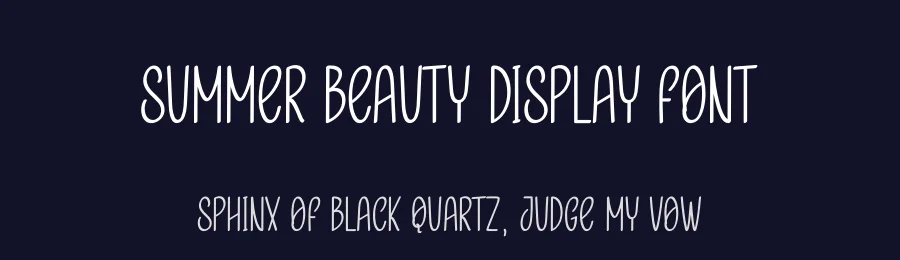 Summer Beauty Display Font by andikastudio — Display Font — thumbnail 2