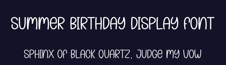 Summer Birthday Display Font by creativeletter — Display Font — thumbnail 2