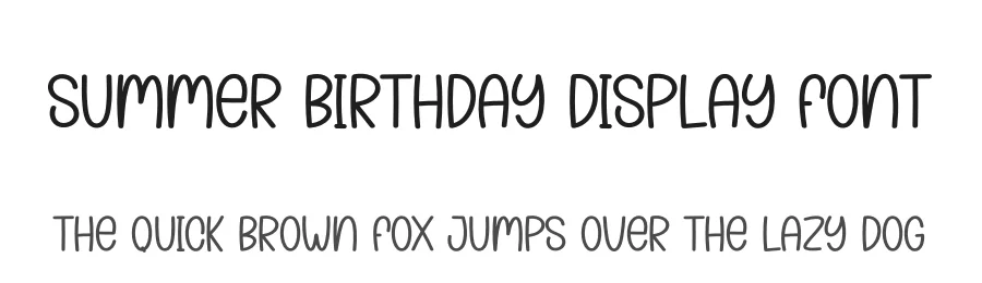 Summer Birthday Display Font by creativeletter — Display Font