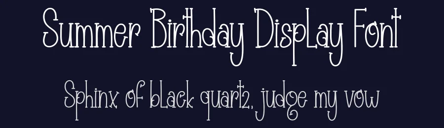 Summer Birthday Display Font by andikastudio — Display Font — thumbnail 2