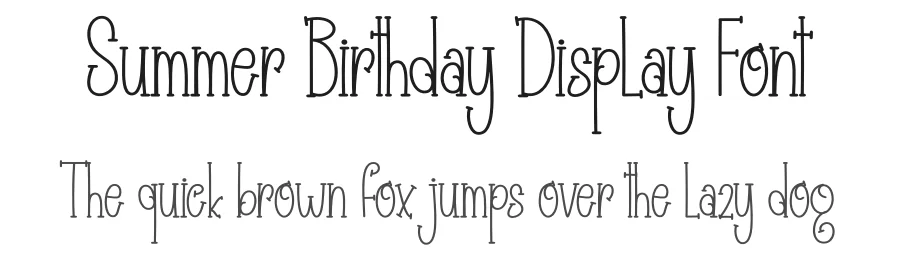 Summer Birthday Display Font by andikastudio — Display Font