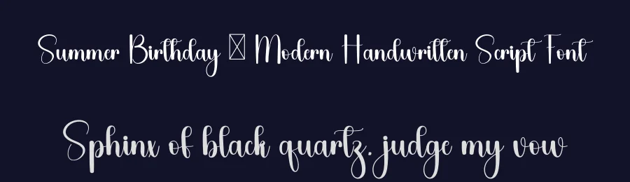 Summer Birthday – Modern Handwritten Script Font by freshtypeink — Script Handwritten Font — thumbnail 2