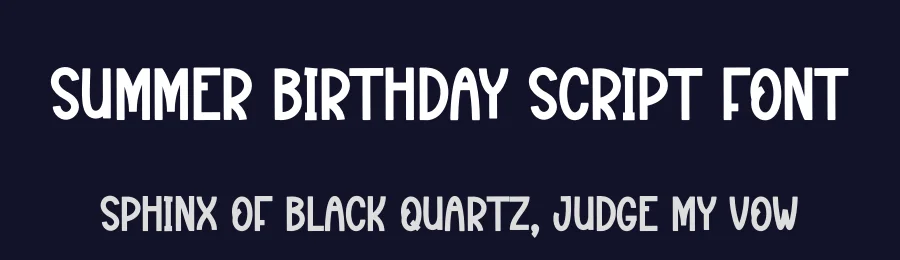 Summer Birthday Script Font by andikastudio — Display Font — thumbnail 2