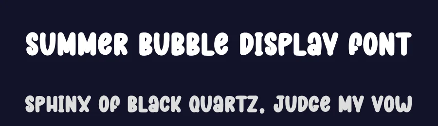 Summer Bubble Display Font by creativeletter — Display Font — thumbnail 2