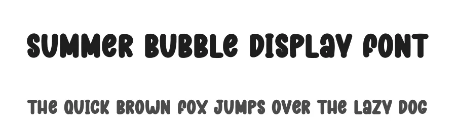 Summer Bubble Display Font by creativeletter — Display Font