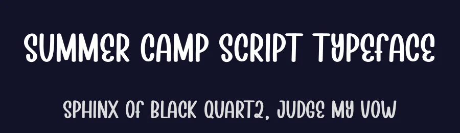 Summer Camp Script Typeface by andikastudio — Display Font — thumbnail 2
