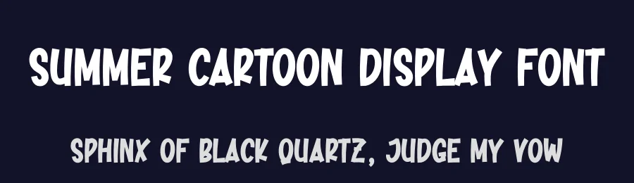 Summer Cartoon Display Font by creativeletter — Display Font — thumbnail 2