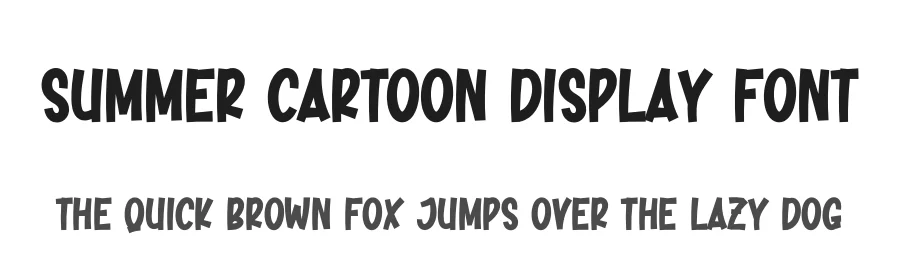 Summer Cartoon Display Font by creativeletter — Display Font