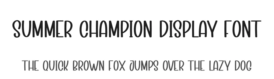 Summer Champion Display Font by creativeletter — Display Font