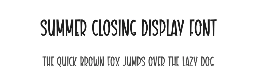 Summer Closing Display Font by creativeletter — Display Font