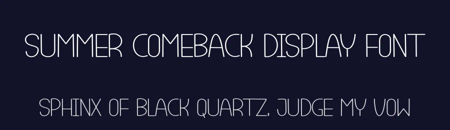 Summer Comeback Display Font by andikastudio — Display Font — thumbnail 2