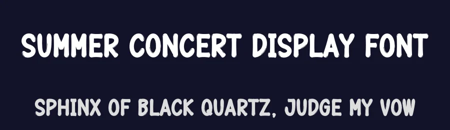 Summer Concert Display Font by creativeletter — Display Font — thumbnail 2