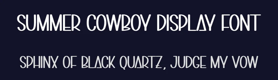 Summer Cowboy Display Font by creativeletter — Display Font — thumbnail 2