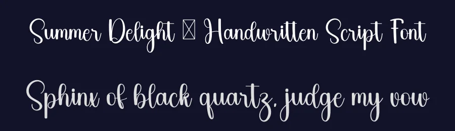Summer Delight – Handwritten Script Font by freshtypeink — Script Handwritten Font — thumbnail 2