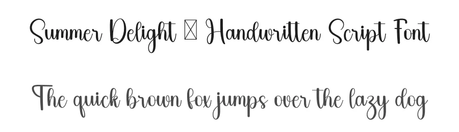 Summer Delight – Handwritten Script Font by freshtypeink — Script Handwritten Font
