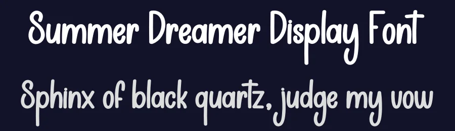 Summer Dreamer Display Font by creativeletter — Display Font — thumbnail 2