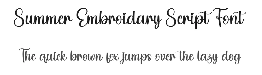 Summer Embroidary Script Font by creativeletter — Script Handwritten Font
