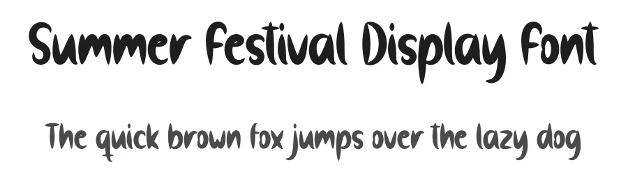 Summer Festival Display Font by andikastudio — Display Font
