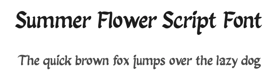 Summer Flower Script Font by andikastudio — Script Handwritten Font