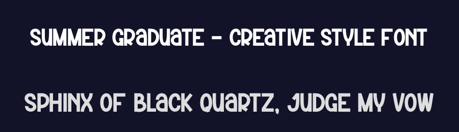 Summer Graduate – Creative Style Font by andikastudio — Display Font — thumbnail 2