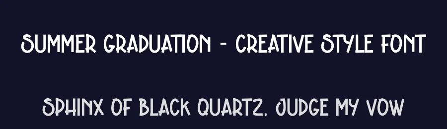 Summer Graduation – Creative Style Font by andikastudio — Display Font — thumbnail 2