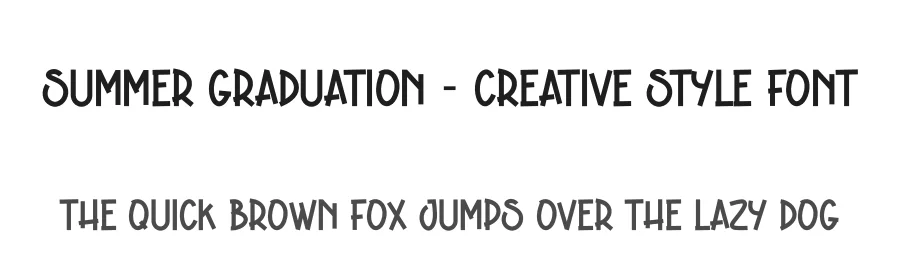 Summer Graduation – Creative Style Font by andikastudio — Display Font