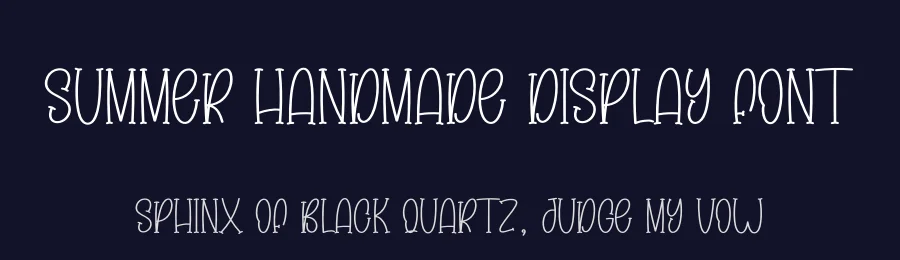 Summer Handmade Display Font by creativeletter — Display Font — thumbnail 2