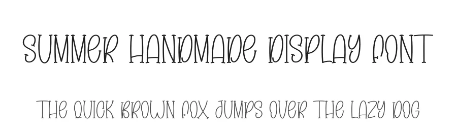 Summer Handmade Display Font by creativeletter — Display Font