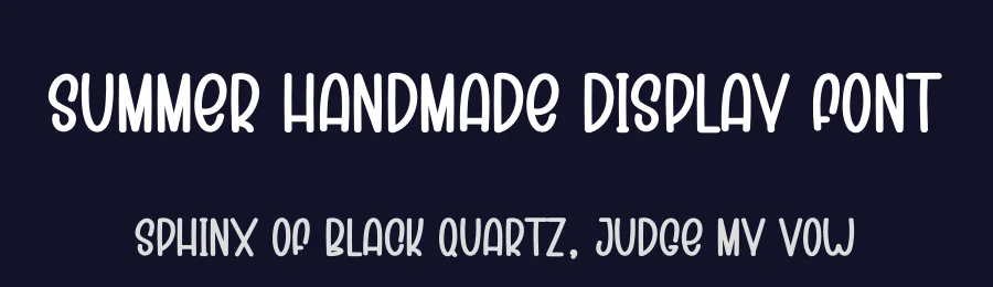 Summer Handmade Display Font by creativeletter — Display Font — thumbnail 2