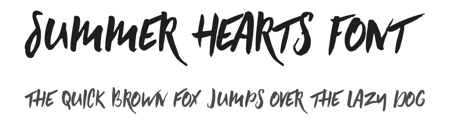 Summer Hearts Font by Jeremy Vessey — Script Handwritten Font