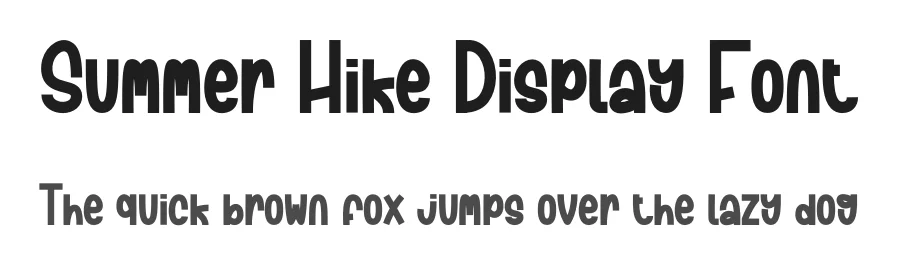 Summer Hike Display Font by creativeletter — Display Font