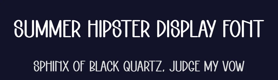 Summer Hipster Display Font by creativeletter — Display Font — thumbnail 2