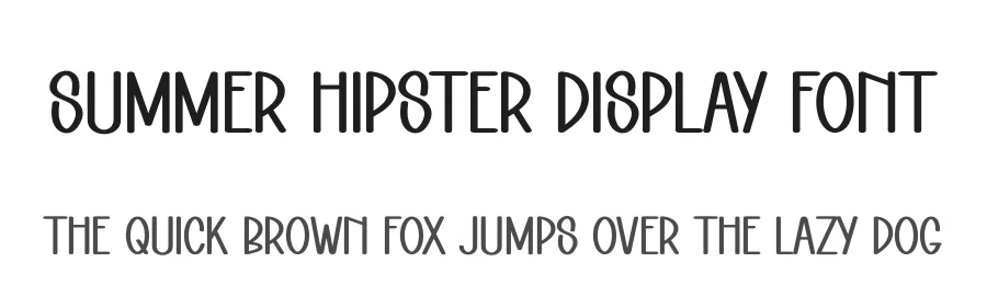 Summer Hipster Display Font by creativeletter — Display Font