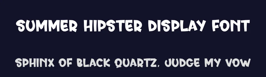 Summer Hipster Display Font by creativeletter — Display Font — thumbnail 2