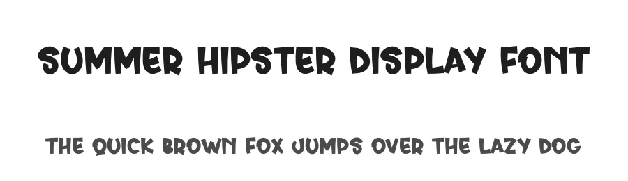 Summer Hipster Display Font by creativeletter — Display Font